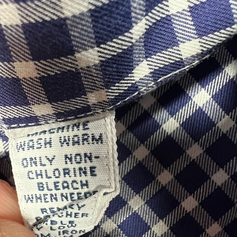 Polo Ralph Lauren Shirt Mens XL Blue Check Long Sleeve Button Up Curham Sport